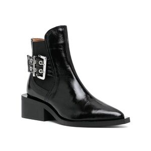 NEW GANNI black leather Chelsea boots
